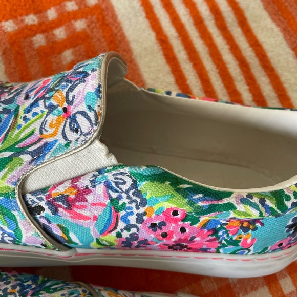 Lilly Pulitzer Julie Sneaker Amalfi Blue Alligator Isle - Picture 11 of 12